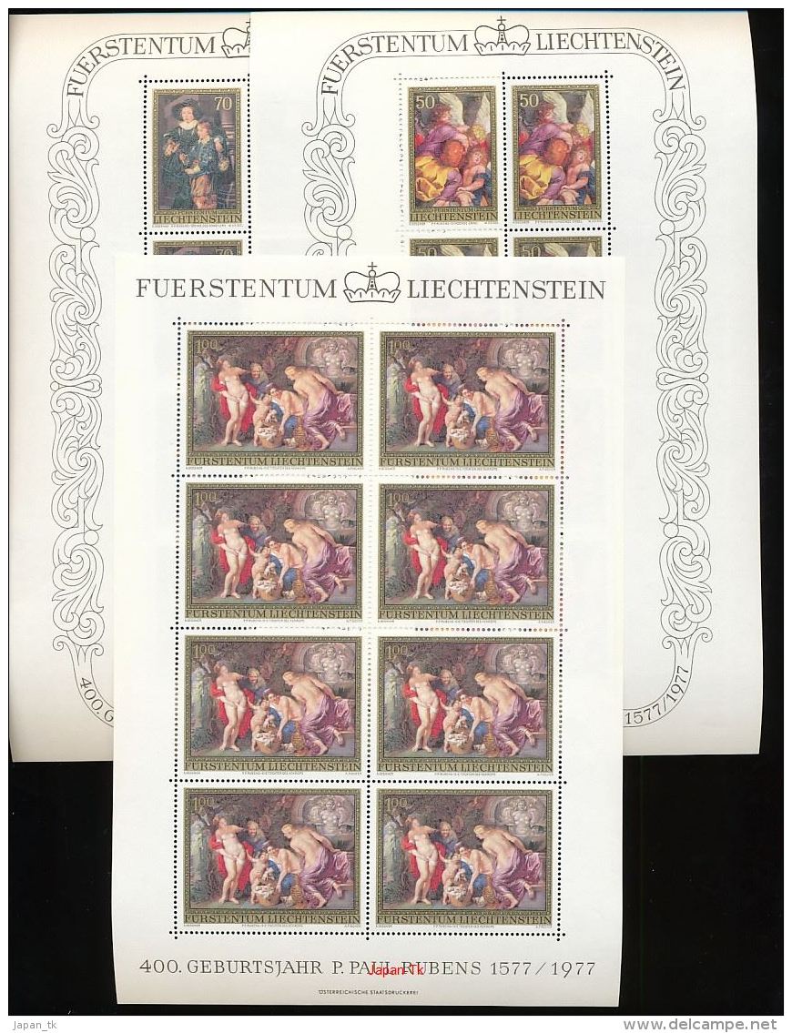 LIECHTENSTEIN Mi.Nr. 655-657 400. Geburtstag Von Peter Paul Rubens - Kleinbogen - MNH - Blocks & Sheetlets & Panes