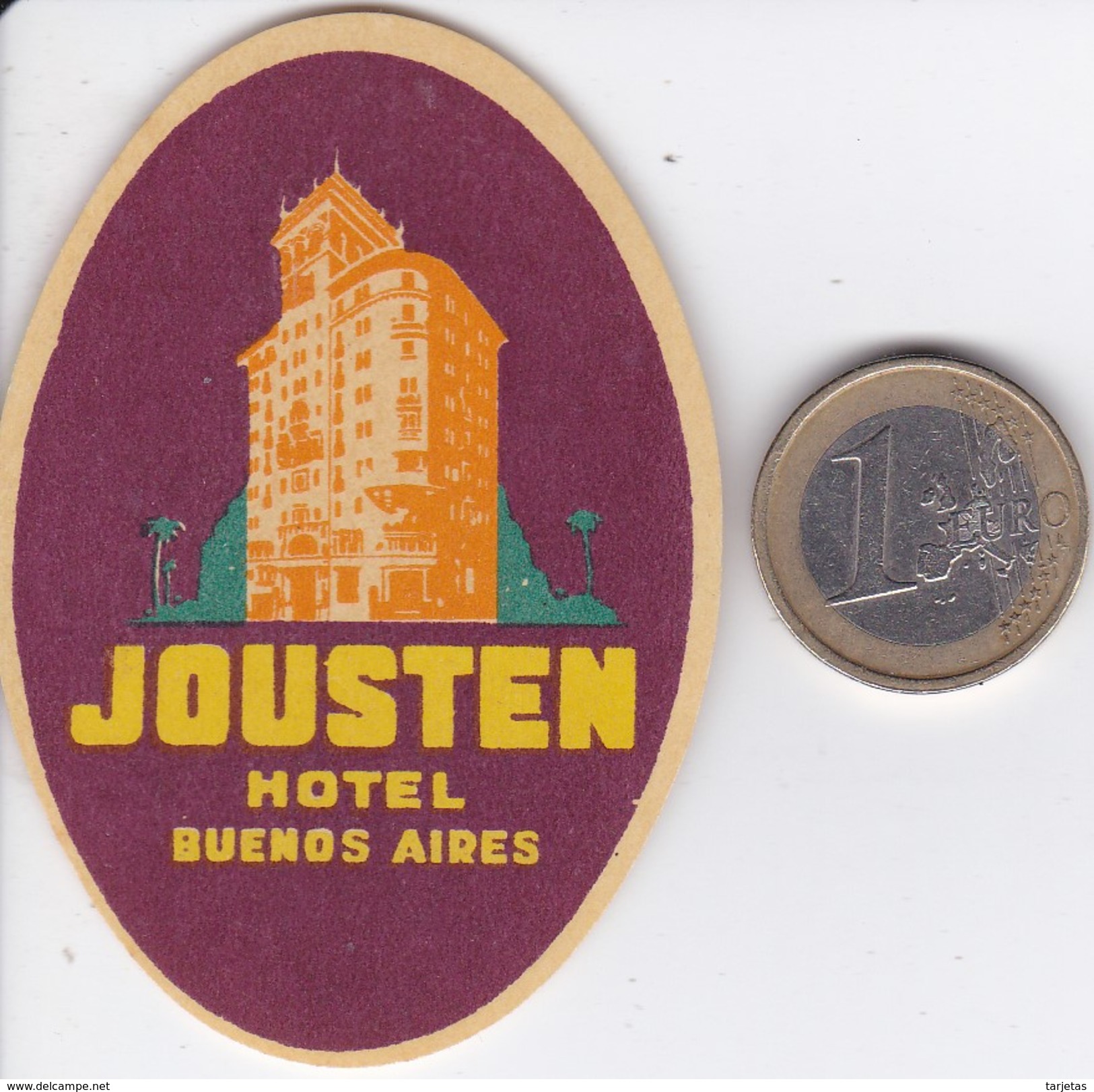 ETIQUETA DEL HOTEL JOUSTEN DE BUENOS AIRES EN ARGENTINA - Hotel Labels