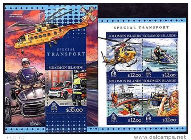 Solomon Islands - 2016 - Special Transport/Rescue - M/S+S/S - MNH - (R09) - Trains