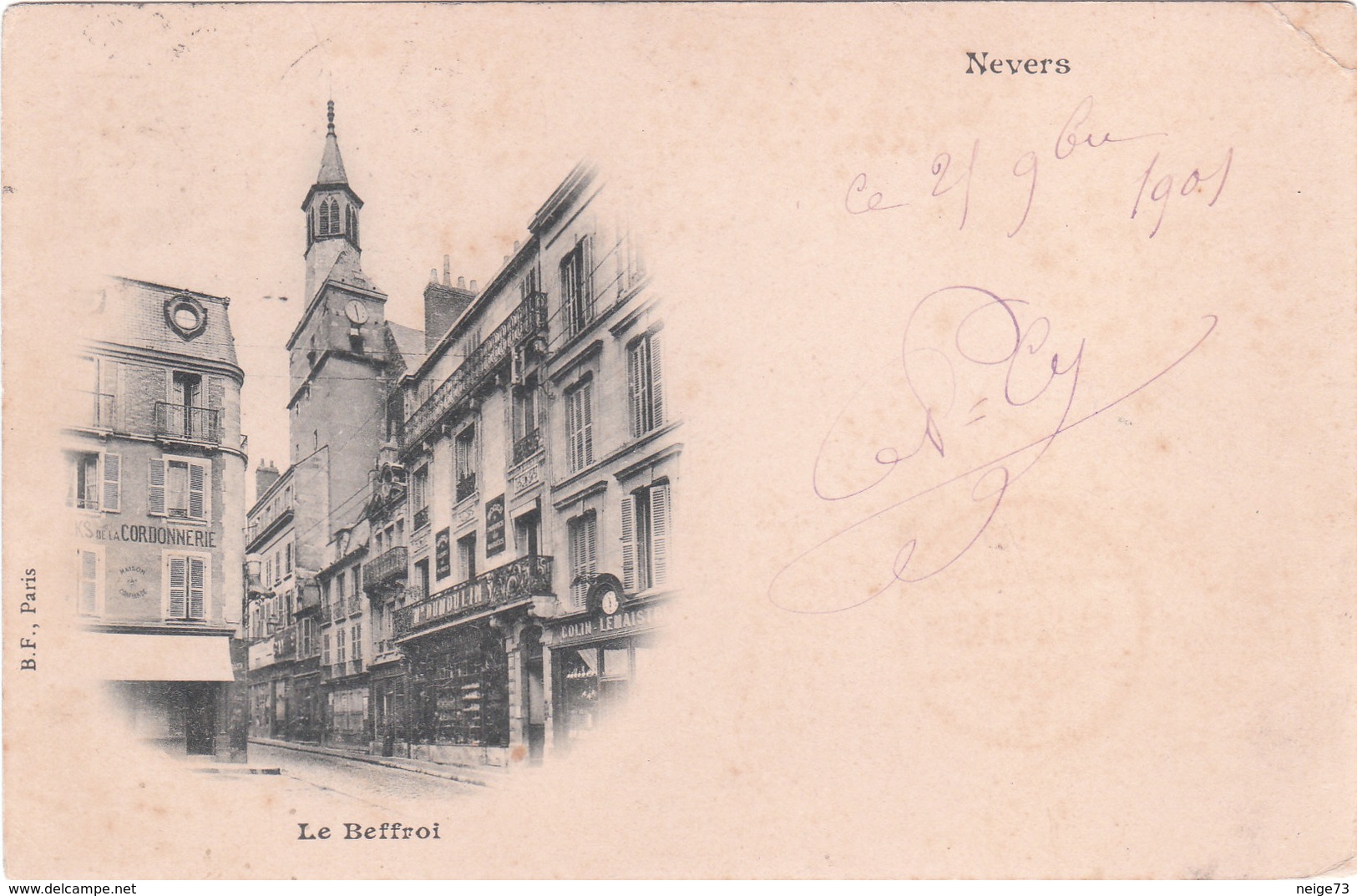 Carte Postale Ancienne De La Nièvre - Nevers - Le Beffroi - Vers 1900 - Nevers