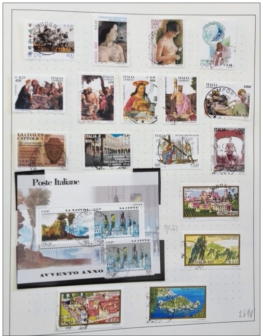 COLLEZIONE,ITALIA REPUBBLICA.IN FOGLI COME FOTO.FRANCOBOLLI,COMMEMORATIVI.USATI ORIGINALI,ITALIAN STAMPS USED. - 1991-00: Usati