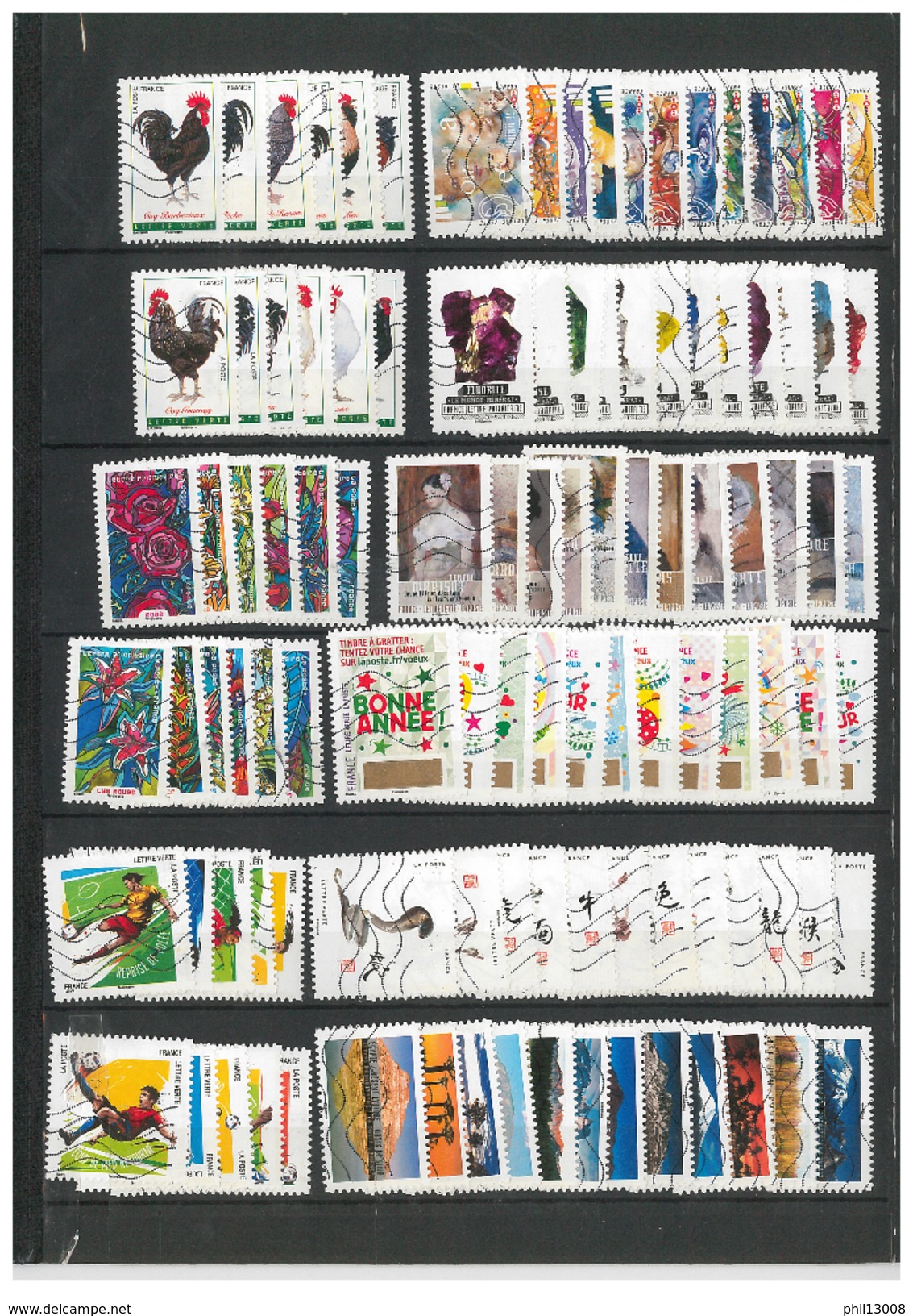 Kiloware France 450 Grammes - Soit Entre 1700 & 1800 Timbres à Décoller Principalement 2015-2016 + Lot Décollé - Vrac (min 1000 Timbres)