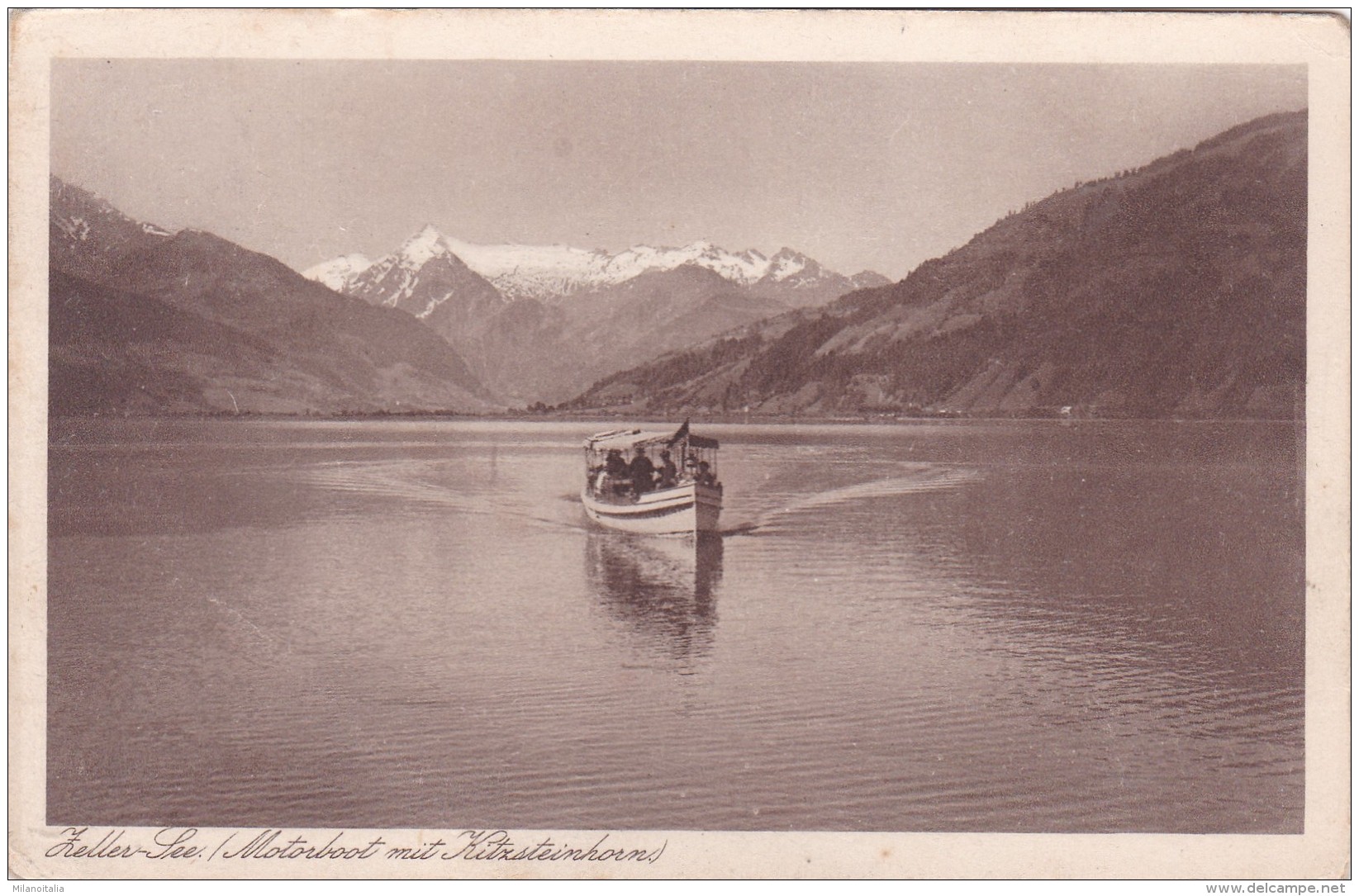Zeller See - Motorboot Mit Kitzsteinhorn * 1923 - Zell Am See