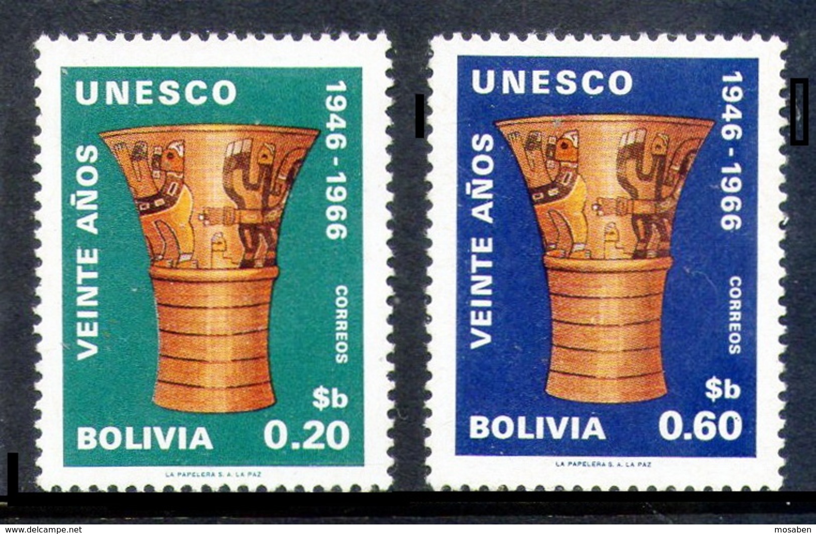 BOLIVIA	-	Yv. 468-469	-		Nuevo Sin Goma -		BOL-9006 - Bolivie