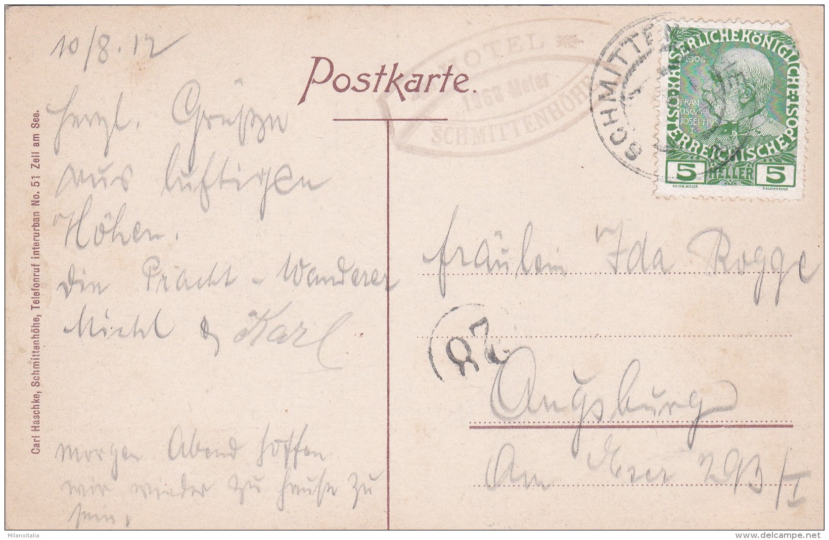 Glocknergruppe Von Der Schmittenhöhe * 10. 8. 1912 - Zell Am See