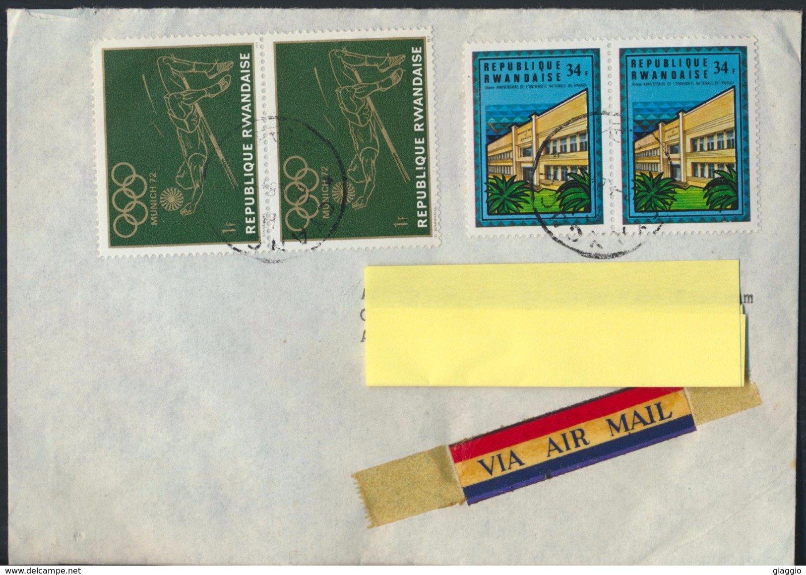 °°° RWANDA - POSTAL HISTORY - 1984 °°° - Usati