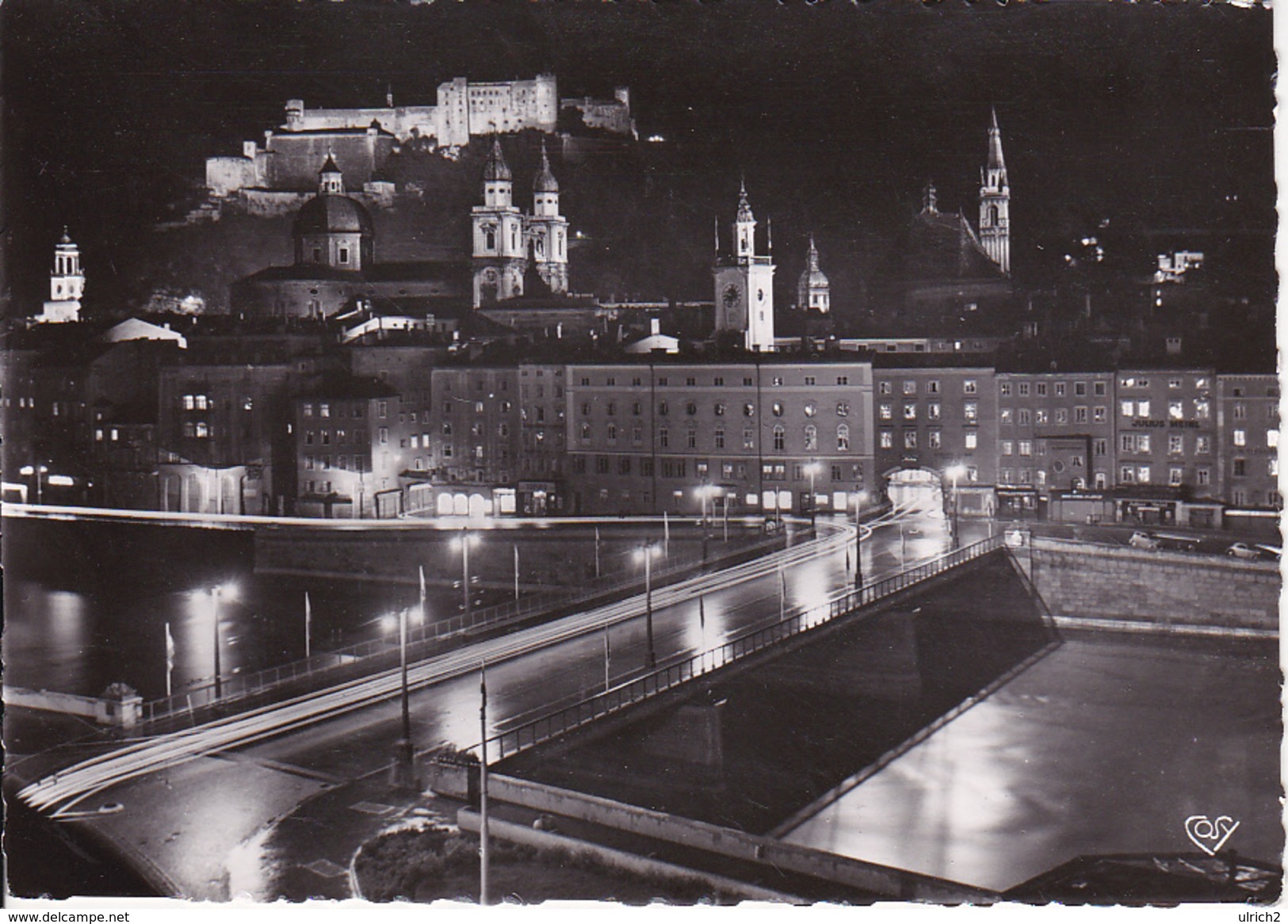 AK Salzburg - Die Festspielstadt Bei Nacht - 1955 (28610) - Salzburg Stadt