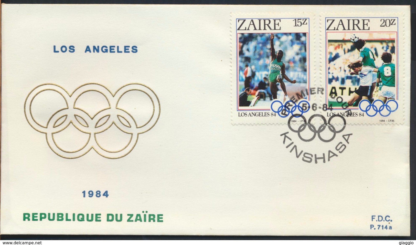 °°° ZAIRE - POSTAL HISTORY - LOS ANGELES - 1984 °°° - 1980-1989