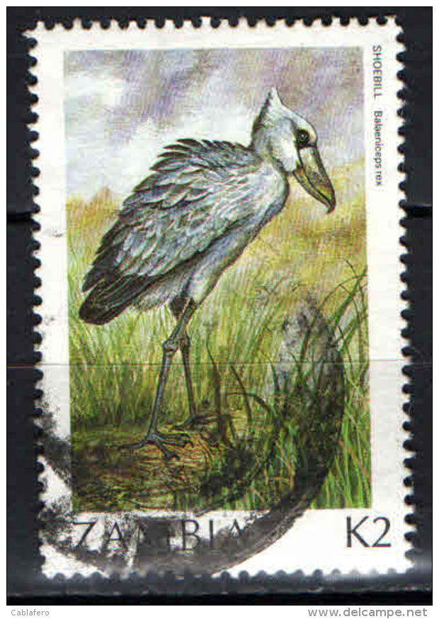 ZAMBIA - 1987 - SHOEBILL - USATO - Zambia (1965-...)