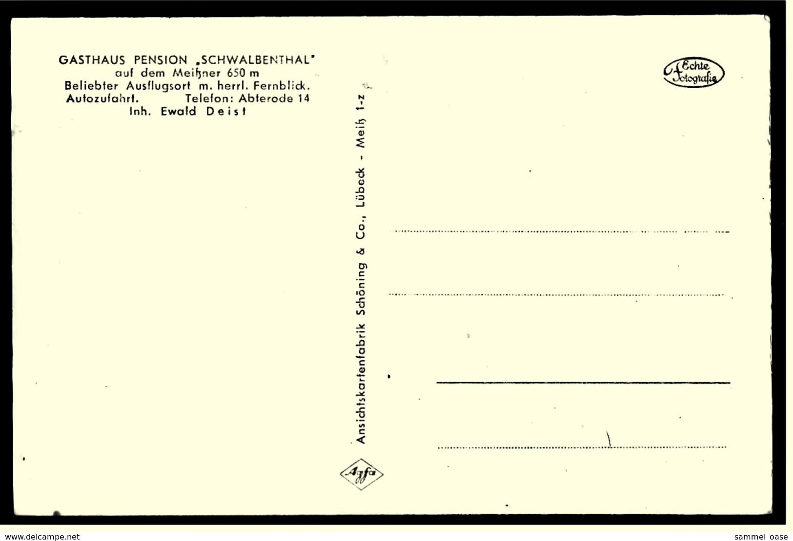 Eschwege  -  Am Frau Holle Teich / Meißner  -  Gasthaus Schwalbenthal  -  Ansichtskarte Ca.1960    (7243) - Eschwege