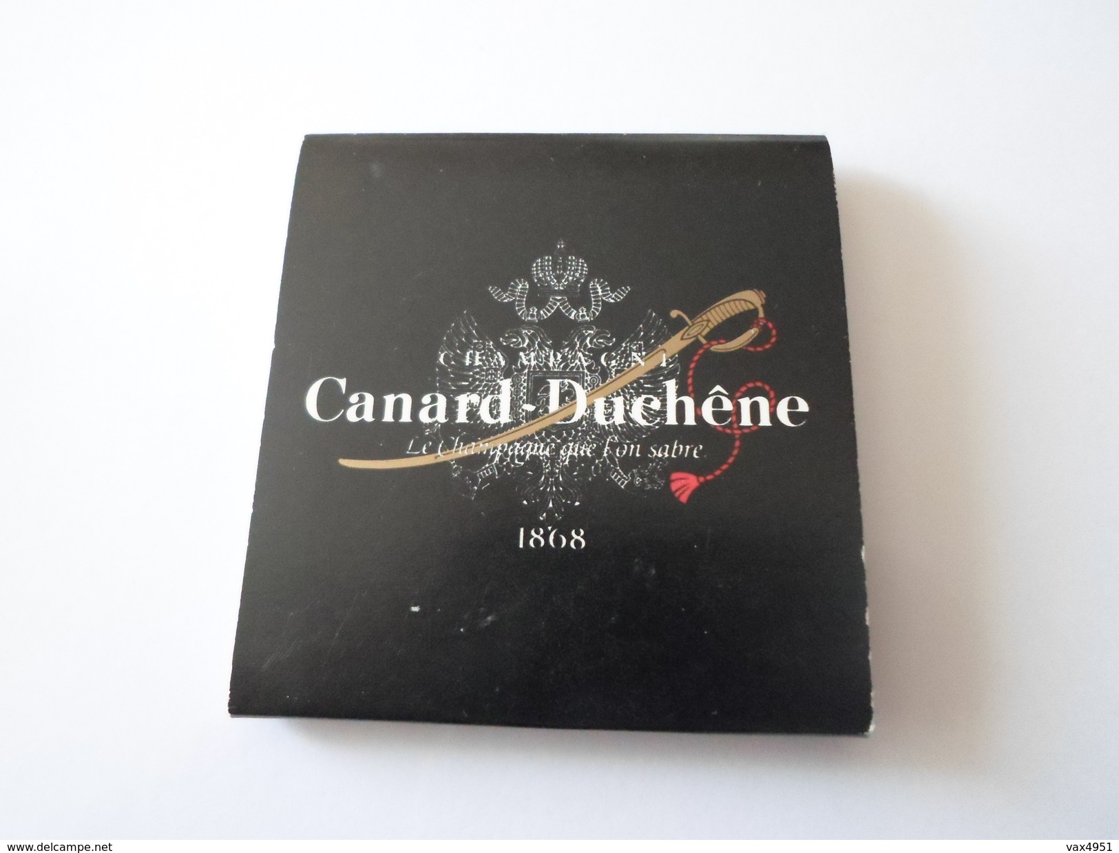 BOITE D ALLUMETTES CHAMPAGNE CANARD DUCHE 1868   ****   A  SAISIR ******* - Boites D'allumettes