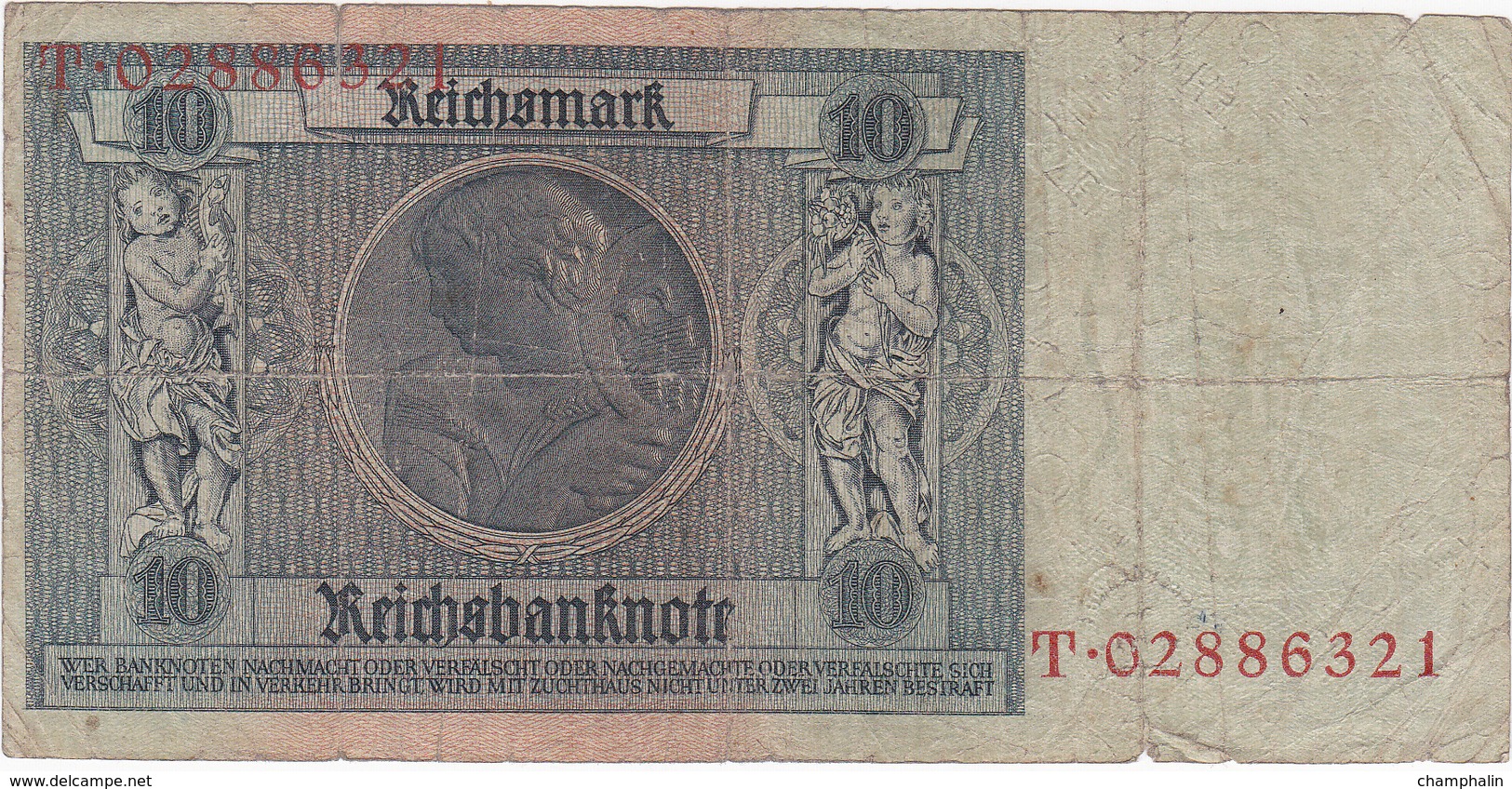 Allemagne - Billet De 10 Reichsmark - A.D. Thaer - 22 Janvier 1929 - 10 Mark