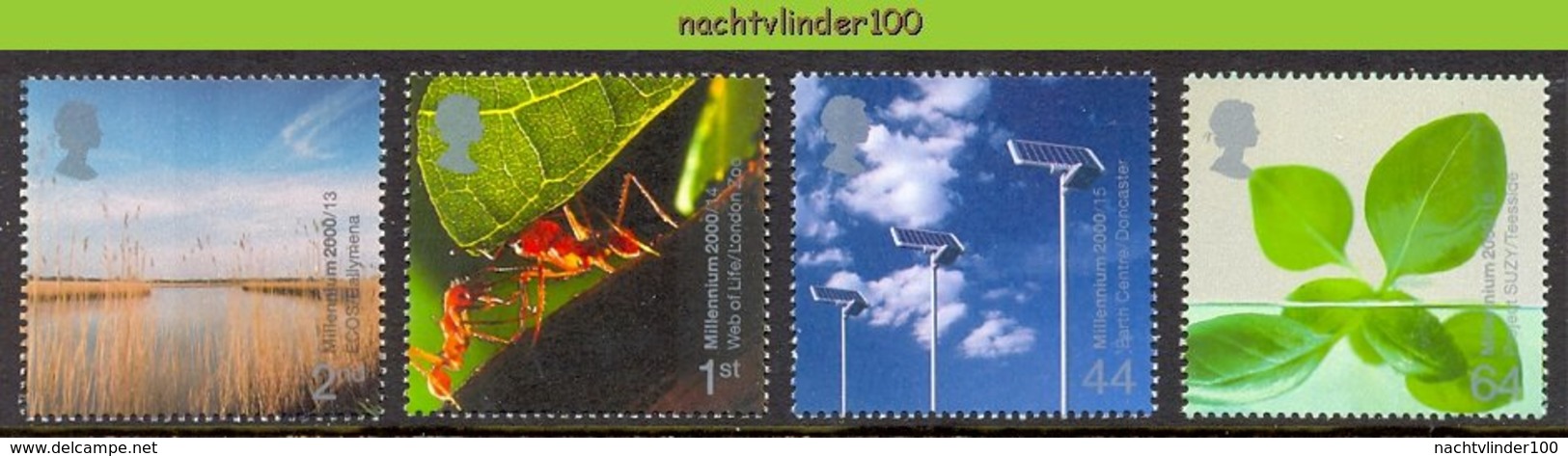 Nbd0349 MIEREN INSECTS MILLENNIUM LIFE AND EARTH ANTS NATURE HYDROCULTURE ECOLOGICAL PARK GREAT BRITAIN 2000 PF/MNH - Milieubescherming & Klimaat