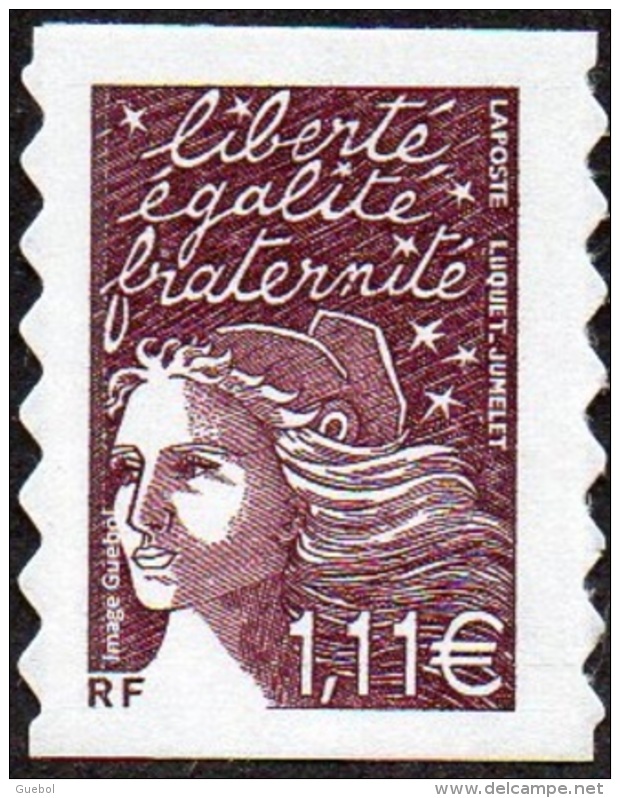 France Autoadhésif N°   48, C ** Ou 3729 C - Marianne De Luquet Le 1.11 Brun-prune - Altri & Non Classificati