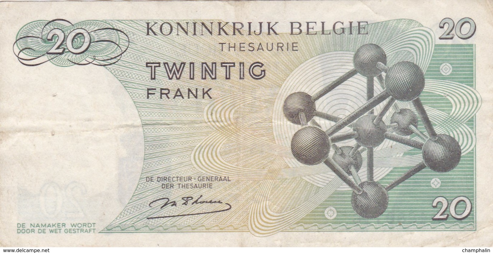 Belgique - Billet De 20 Francs - Beaudoin Ier - 15 Juin 1964 - Autres & Non Classés