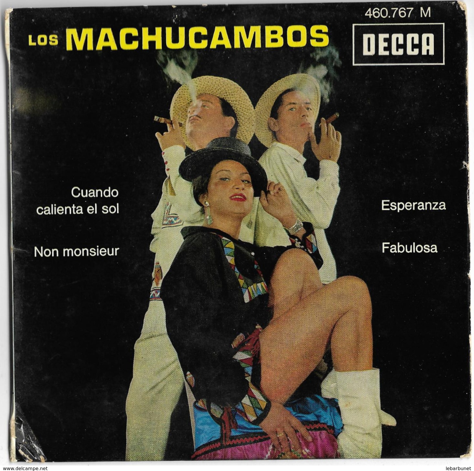 Disque Ancien "Los Machucambos" 4 Titres Cuando Calienta El Sol-Esperanza- Non Monsieur-Fabulosa - New Age