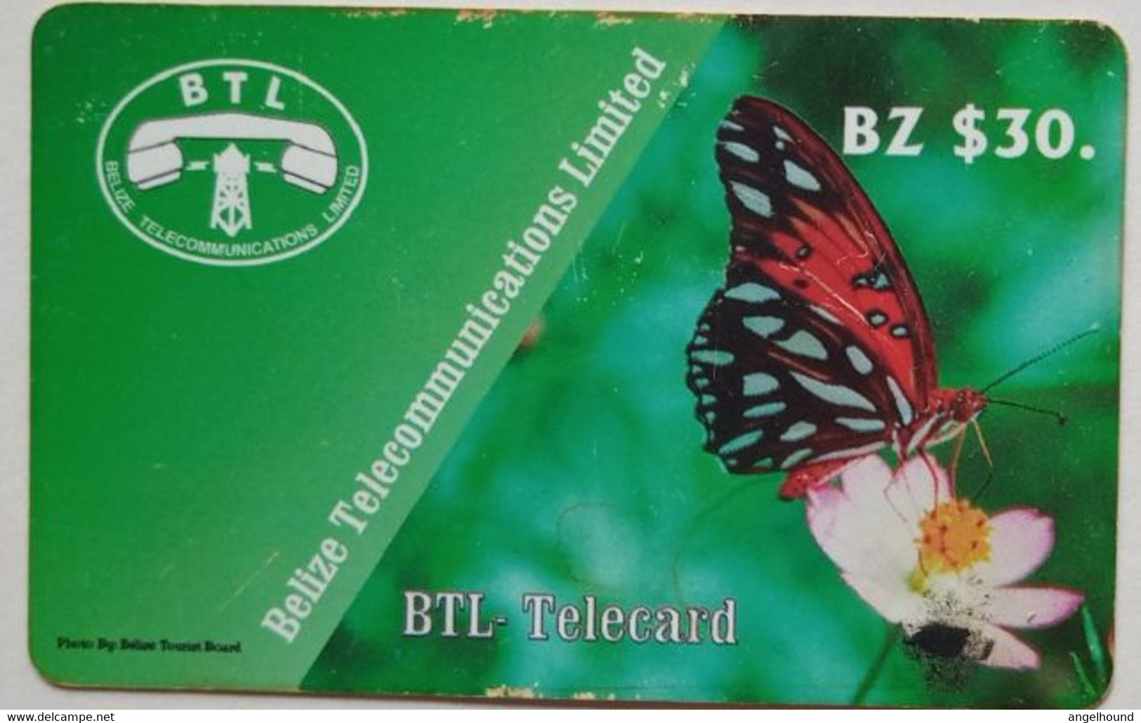 Belize Phonecard BZ$30 Butterfly - Belize