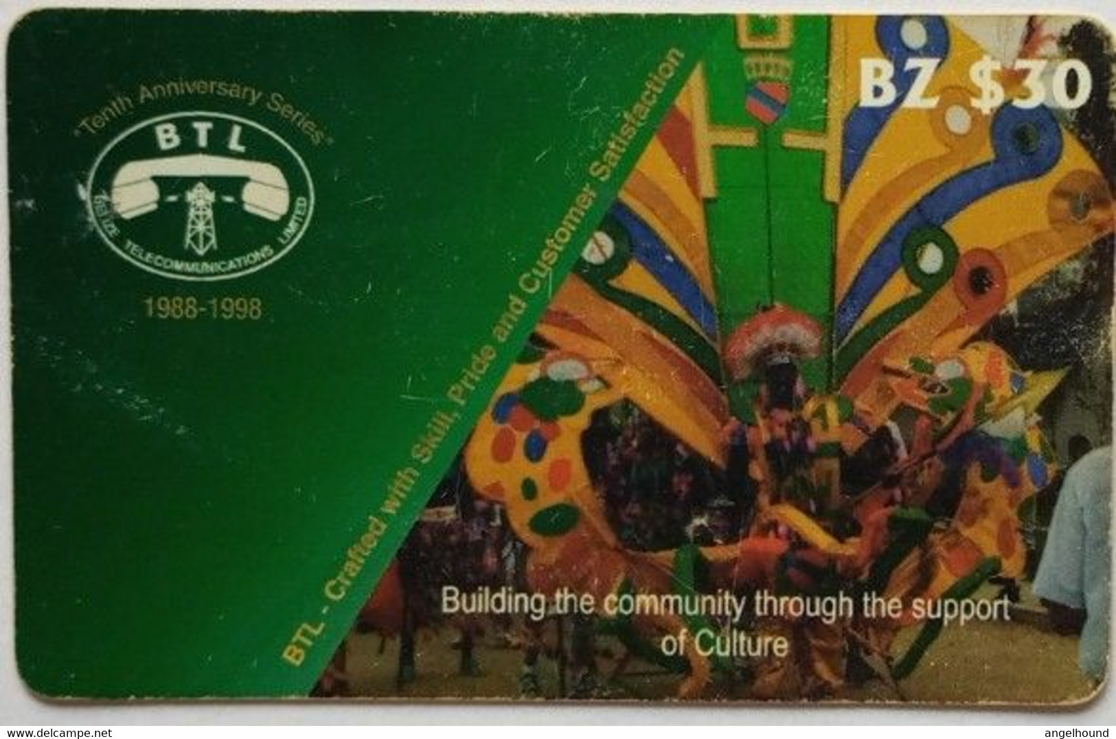 Belize Phonecard BZ$30 Culture - Belize