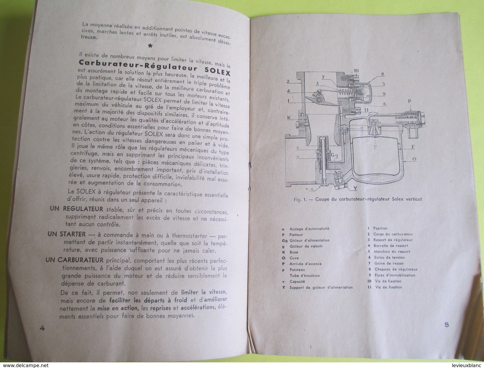 Fascicule/Le Carburateur Régulateur SOLEX/ Notice De Montage Et De Réglage/N°17 A//1948   AC136 - Moto