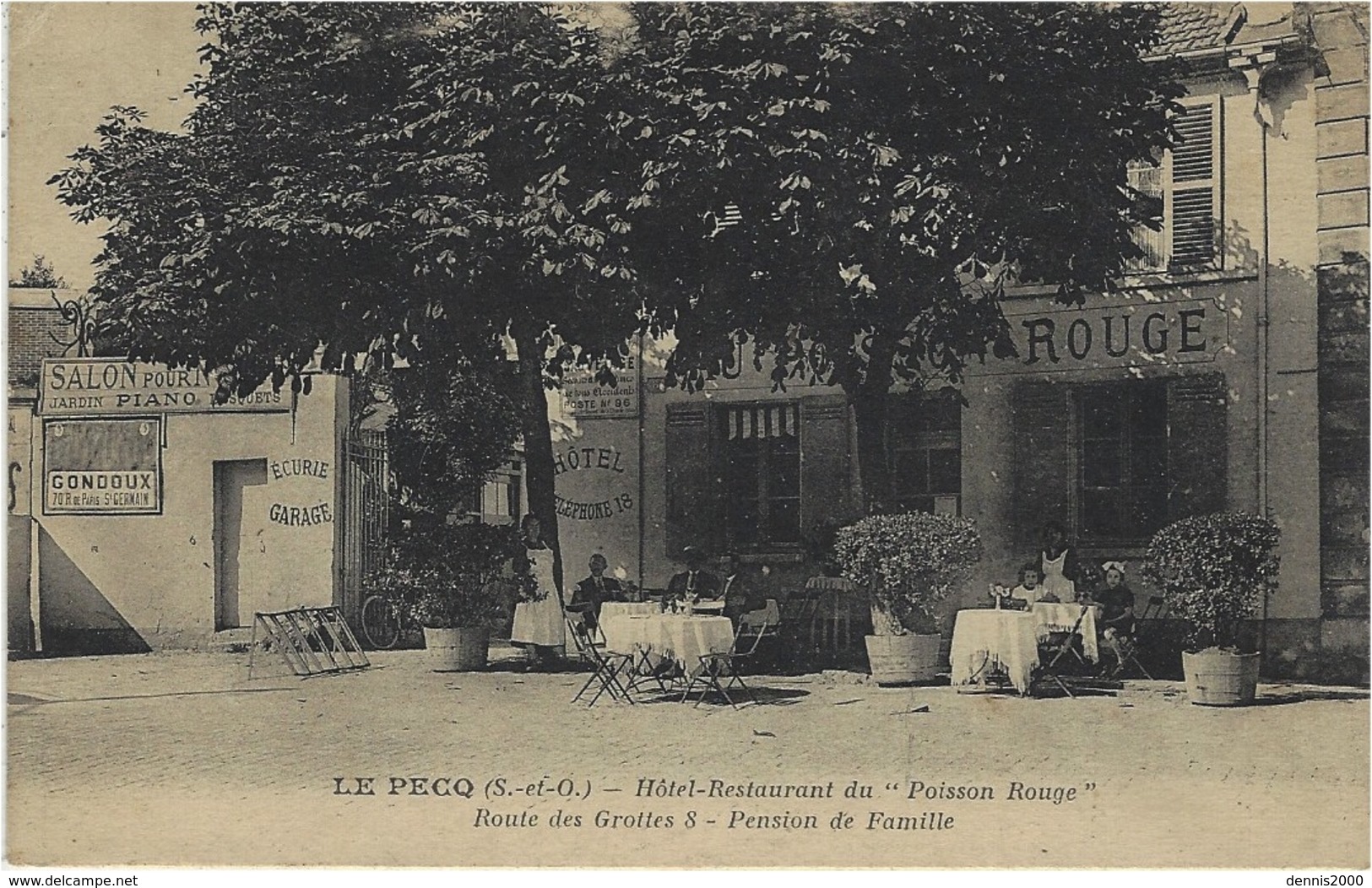 LE PECQ - Hôtel-Restaurant Du " Poisson Rouge "  Route Des Grottes 8 - Pension De Famille - Le Pecq