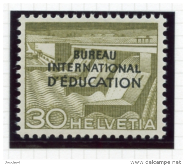 Switzerland, International Offices, 1950, BIE, International Education Bureau, 30 C., MNH, Michel 34 - Dienstmarken