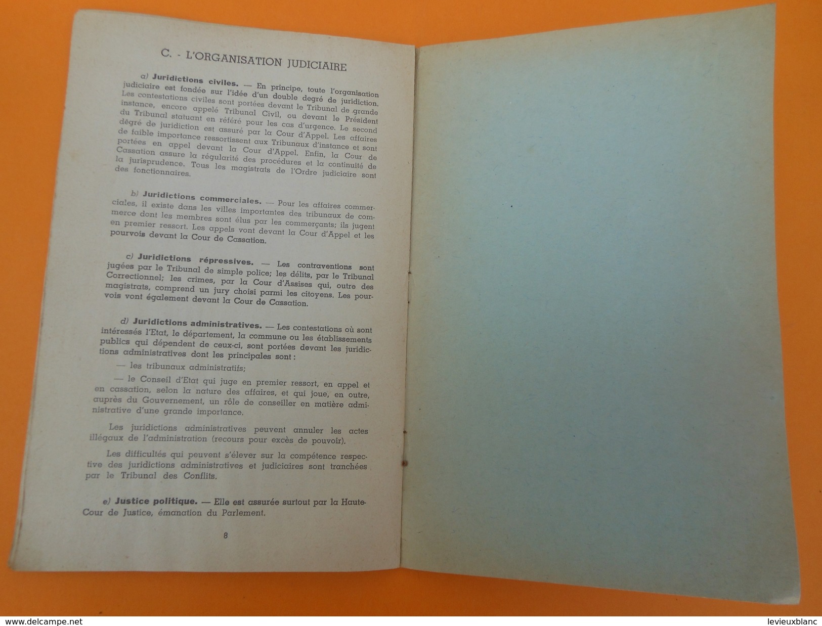 Fascicule/Instruction Civique / Centre D'Enseignement Technique De Banque /Education Professionnelle/1965           BA57 - Diritto