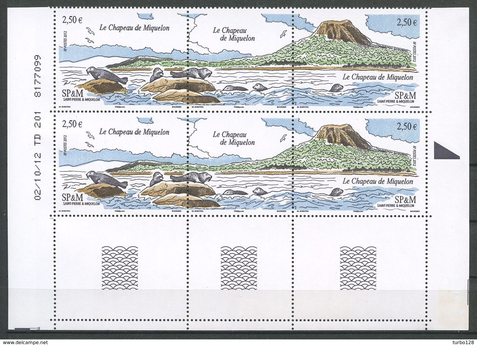 SPM MIQUELON 2012 N° 1055/1056 ** Paire CD Neuf MNH Superbe Cote 40 &euro; +Faune Marine Otaries Chapeau De Miq - Neufs