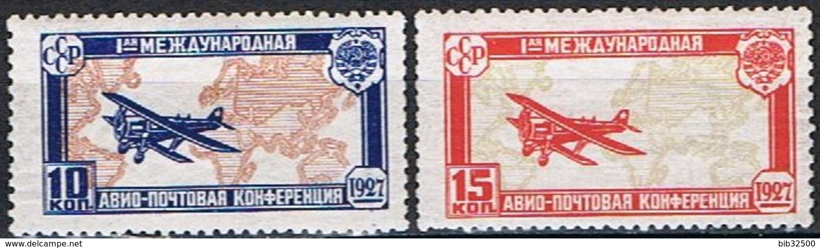 1927 -:- 1er Congrès International De La Poste Aérienne à La Haye -  Y&T P.A.N°18 Et 19 ** - Dentelés 12,5 X 12  - - Unused Stamps