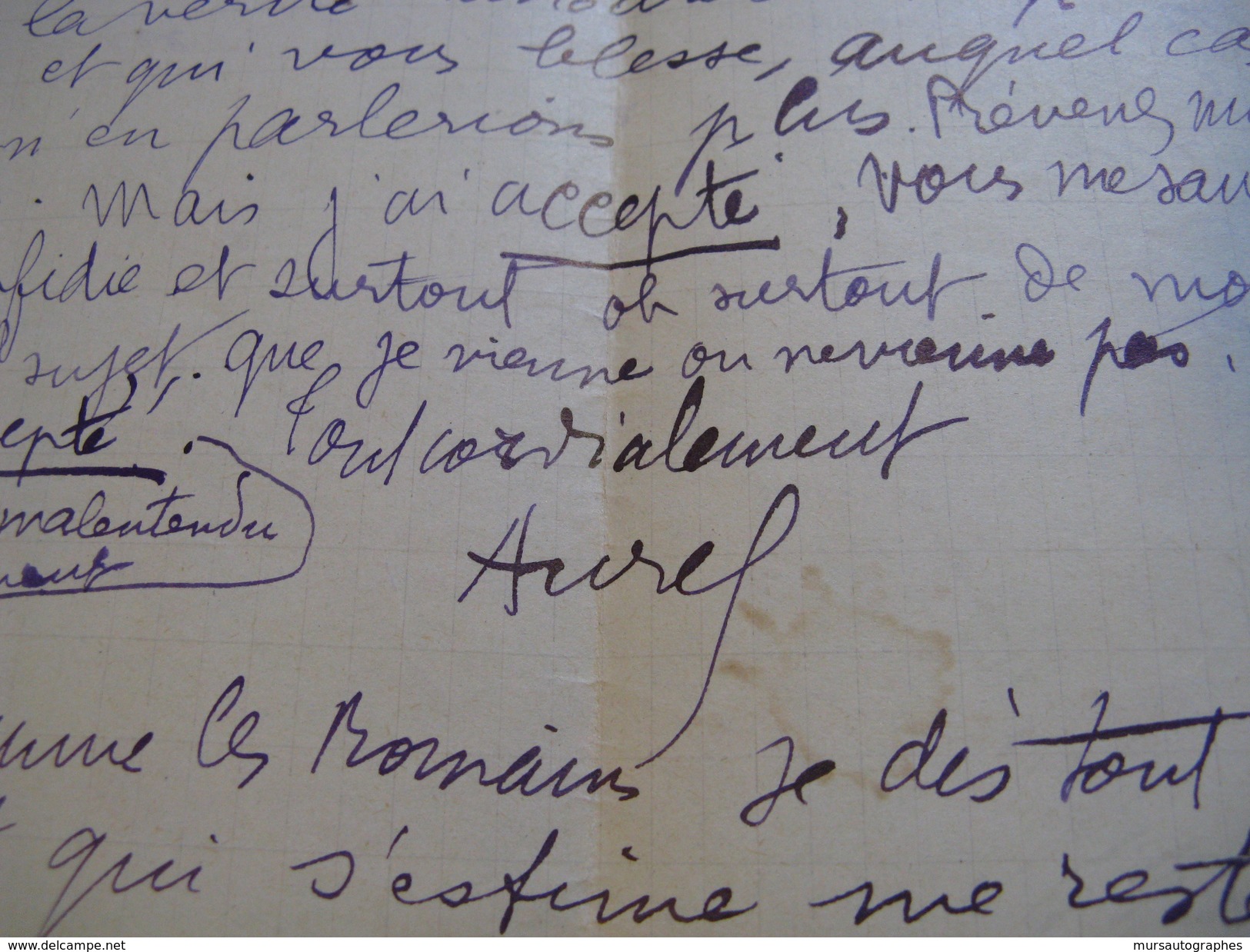 5 LETTRES AUTOGRAPHES SIGNEES D'ANTOINETTE DE FAUCAMBERGE DITE AUREL 1917-22 POETESSE ROMANCIERE à J. CATULLE-MENDES - Autres & Non Classés