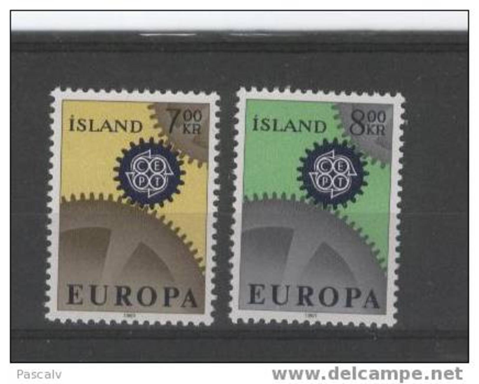 ISLANDE EUROPA 1967 Yvert 364 / 365 Neufs ** MNH - Neufs