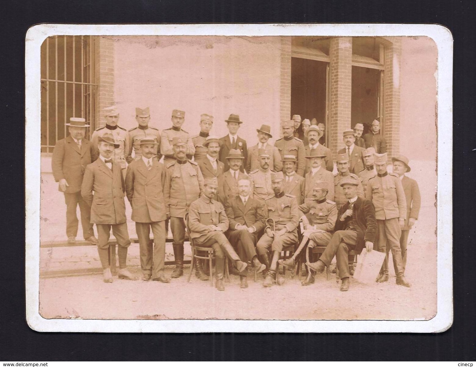 PHOTO ANCIENNE 04 Ecole Militaire Serbe De JAUSIERS Départ Du Commandant Liller 24 Août 1916 Bataillon Universitaire - Autres & Non Classés