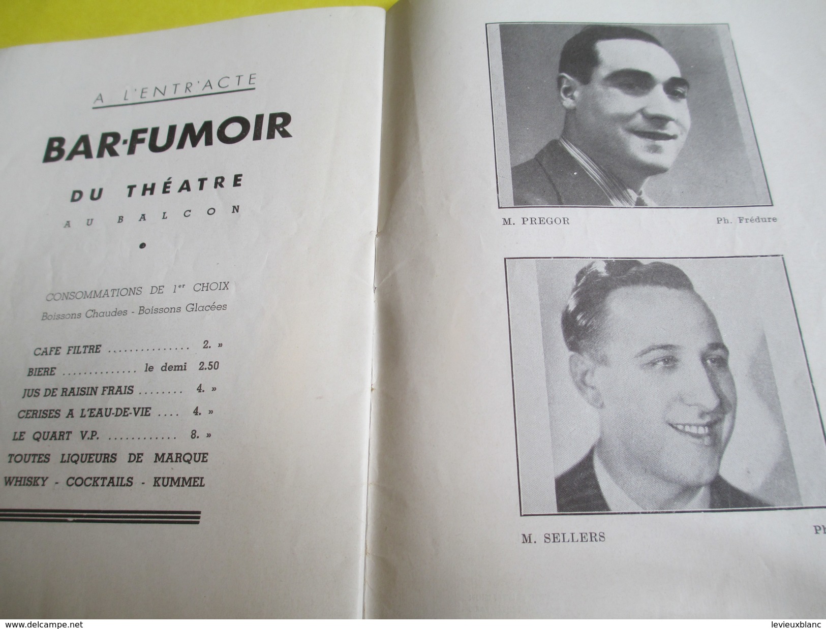 Programme Théâtre/Théatre des Variétés/Max Mauret/Vincent Scotto/Un de la Canebiére/Delahaye/Renault/1937     PROG148