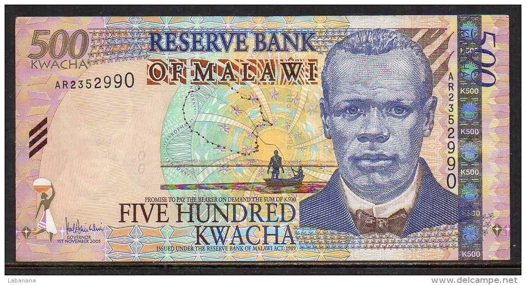 528-Malawi Billet De 500 Kwacha 2005 AR235 - Malawi