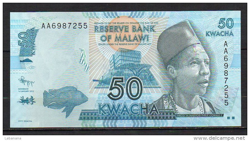 523-Malawi Billet De 50 Kwacha 2012 AA698 Neuf - Malawi