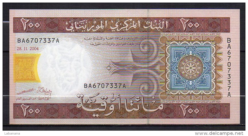 529-Mauritanie Billet De 200 Ouguiya 2004 BA670A Neuf - Mauritanie