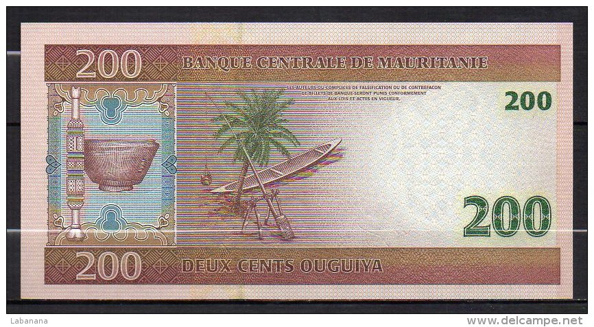 529-Mauritanie Billet De 200 Ouguiya 2004 BA670A Neuf - Mauritanie