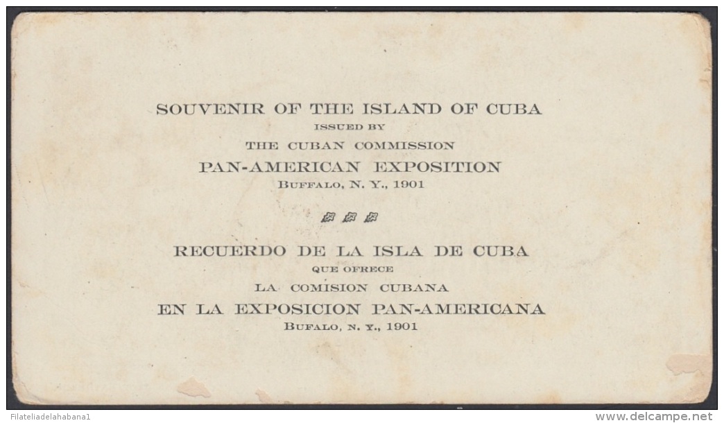 POS-732 CUBA POSTCARD. 1901. BUFFALO EXPO. CORTE DE CAÑA. CANE CROP GATHERING. - Cuba
