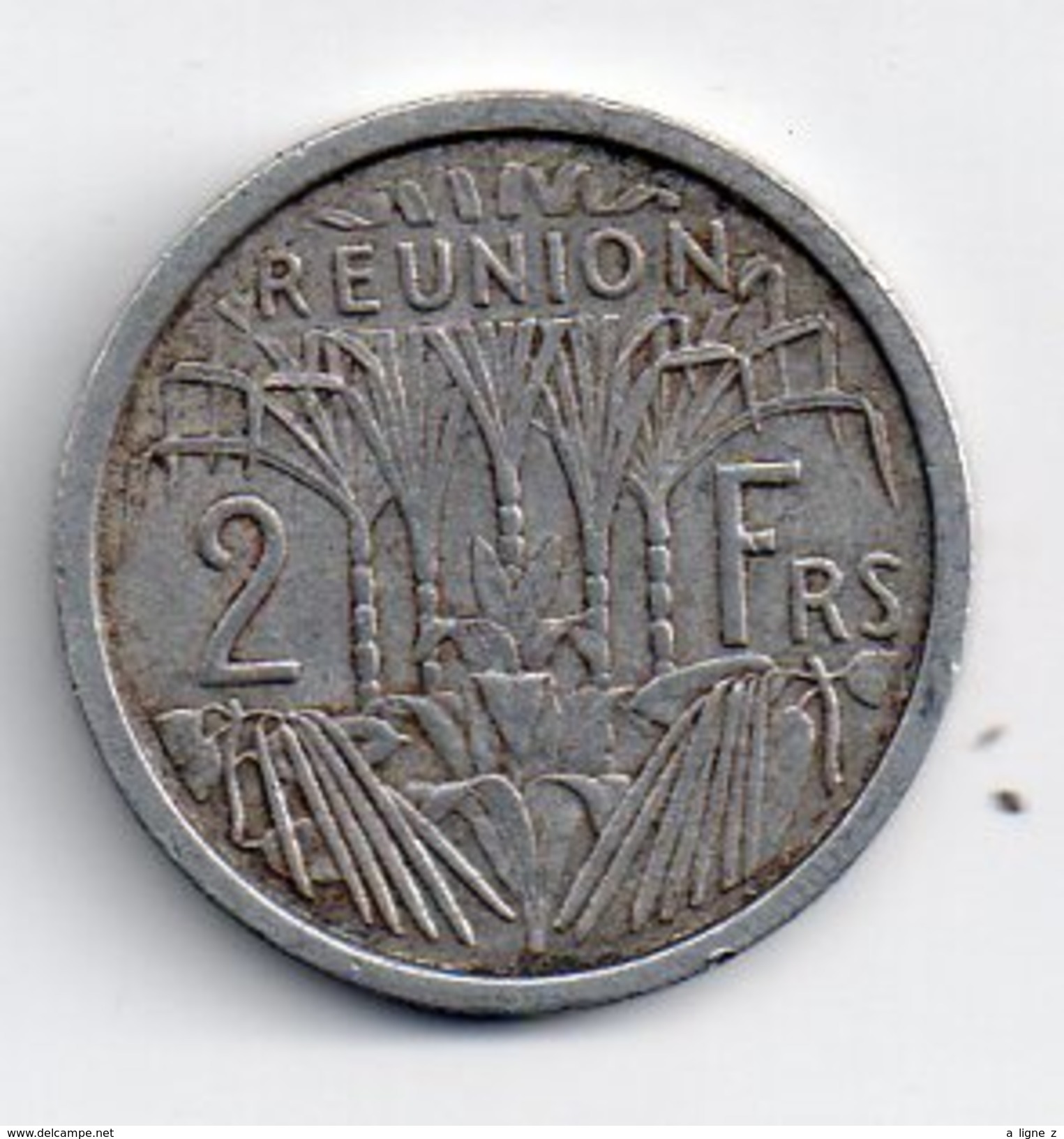 REF 1  : Monnaie Coin France Ile De La Réunion 2, Francs Frs 1948 - Réunion