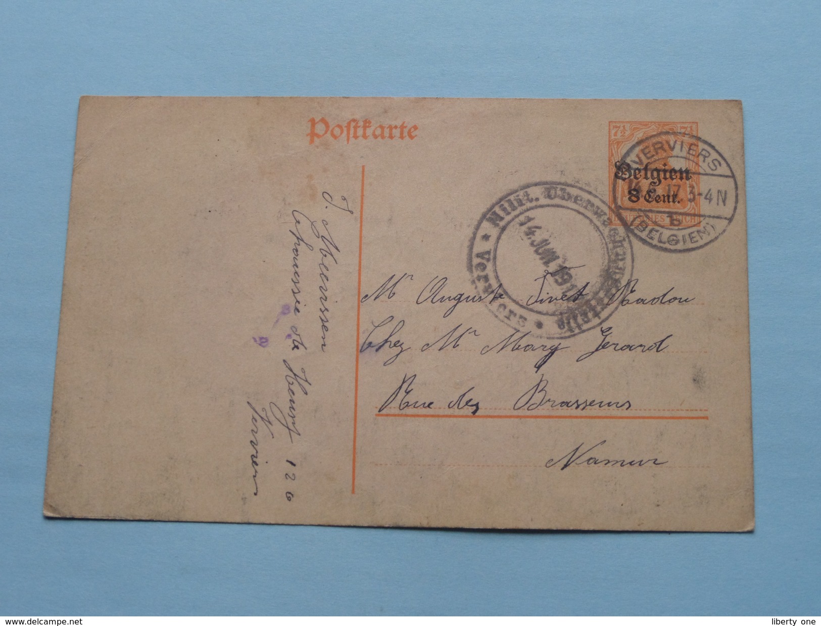 Postkarte - CP / PK NAMUR < Verviers ( Verviers 1917 ( Zie Foto ) ! - Occupation Allemande