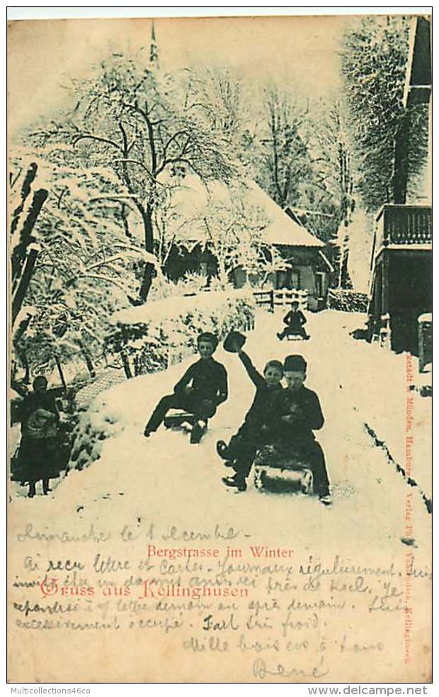 ALLEMAGNE 050517 - Gruss Aus KELLINGHUSEN - Bergstrasse Im Winter - Neige Luge Sport - Kellinghusen