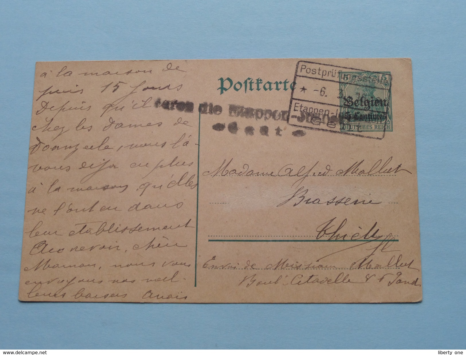 Postkarte - CP / PK < < Etappen-le...... / Gent ( 1916 ( Zie Foto ) ! - Deutsche Besatzung
