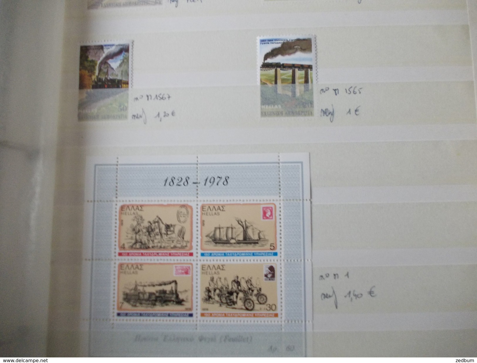 ALBUM 4 collection de timbres avec pour thème le chemin de fer train de tout pays valeur 547.25 &euro;