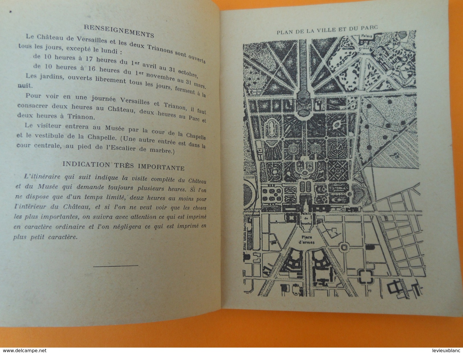 Guide Illustré / Une Journée à VERSAILLES/Musée Du Parc Et Chateau Du Trianon/Braun & Cie/ 1946    PGC141 - Programmes