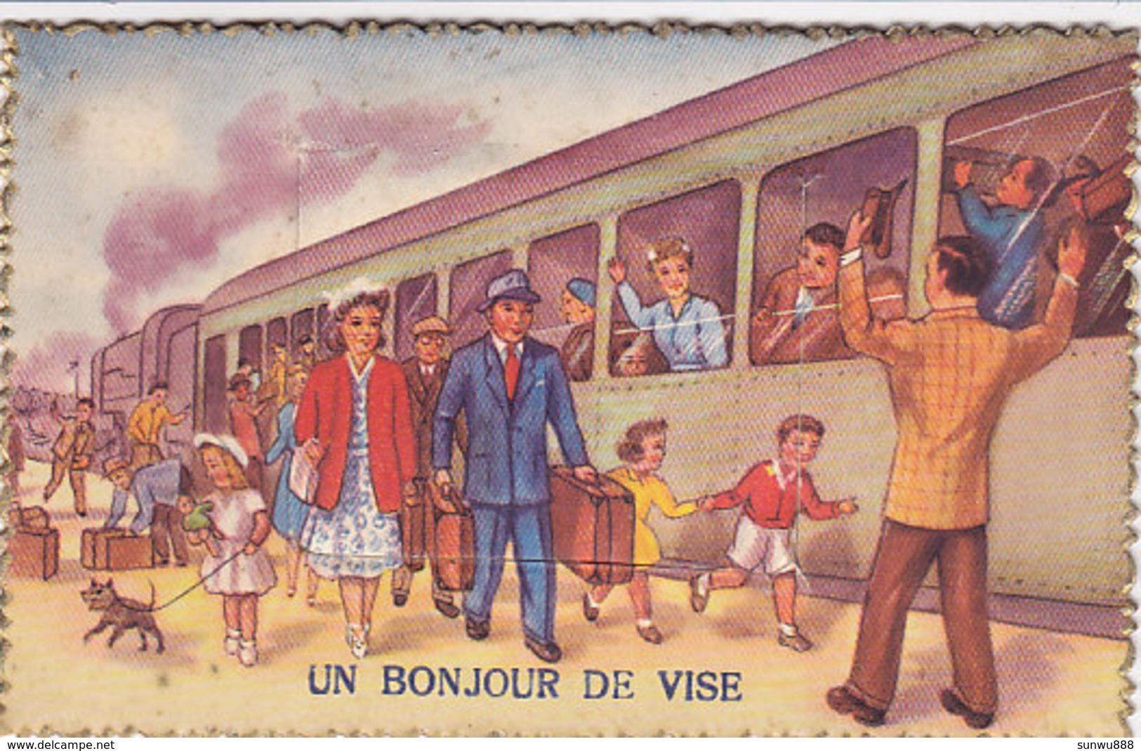 Un Bonjour De Visé (carte Système, Animée, Train) - Visé