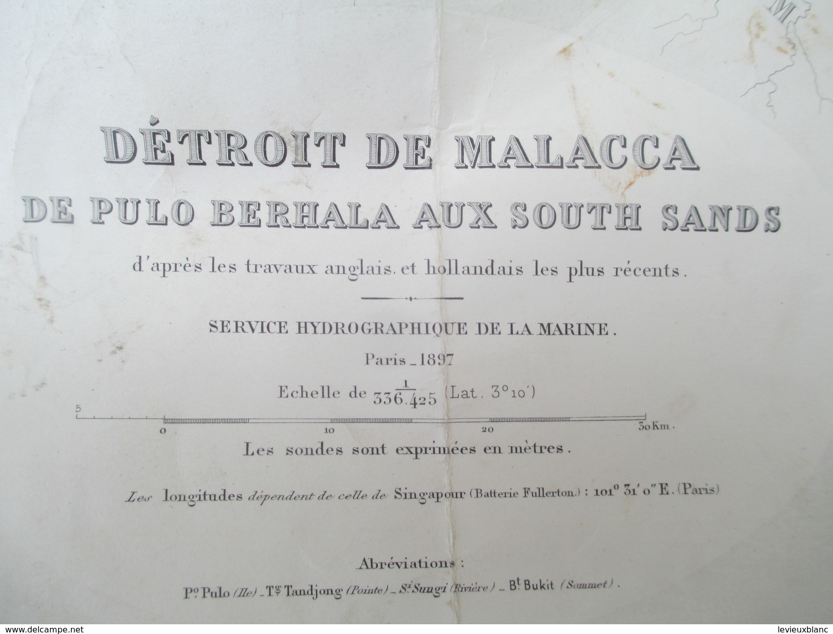 Carte Marine / Edition Mai 1932/ Détroit De Malacca De Pulo Berhala Aux Souths Sands/ 1946    PGC142 - Programmes