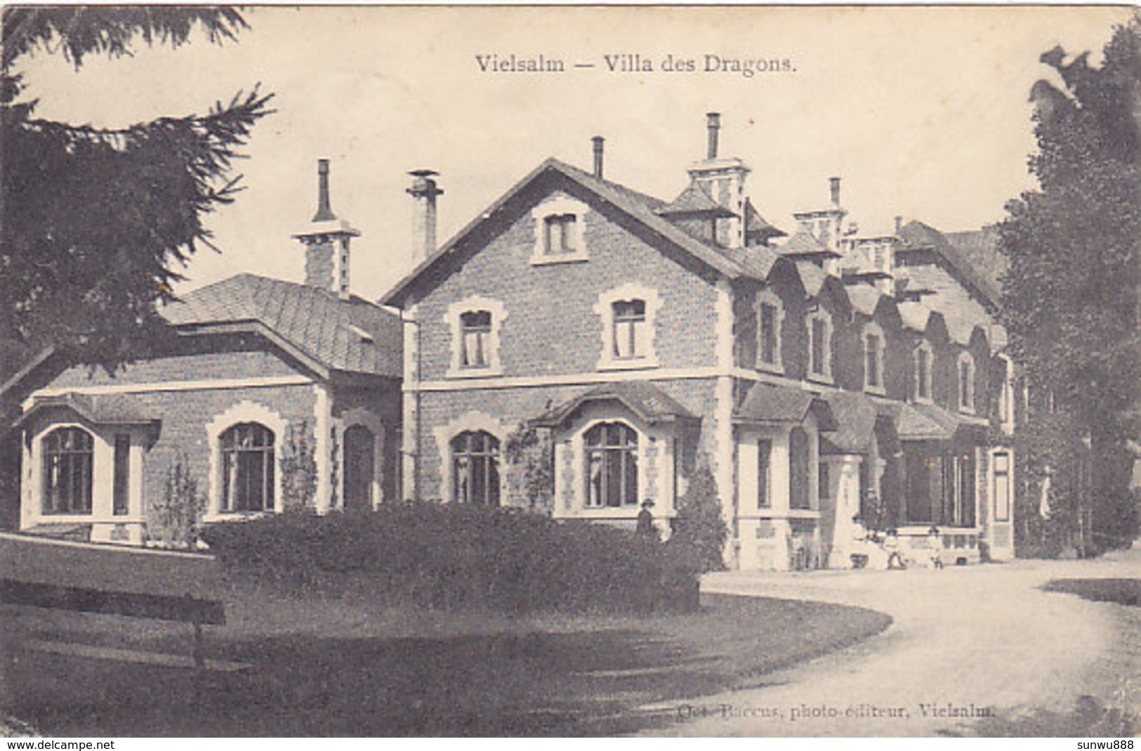 Vielsam - Villa Des Dragons (animée, Edit O. Baccus, 1912...pour Compagnie Des Chasseurs à Pied) - Vielsalm