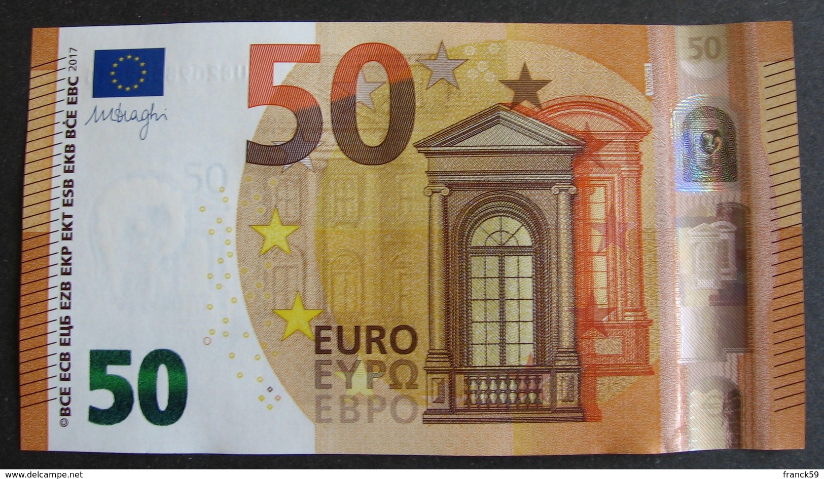 50 Euro France "UC" 2017 Draghi U005G3 LUXE / UNC - 50 Euro