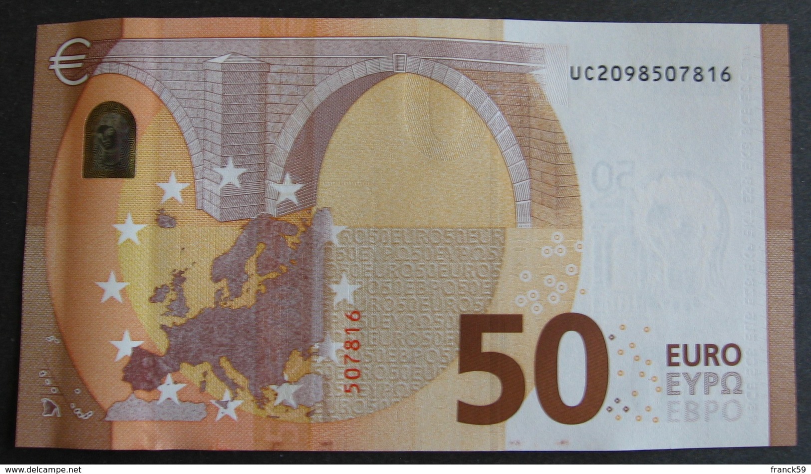 50 Euro France "UC" 2017 Draghi U005G3 LUXE / UNC - 50 Euro