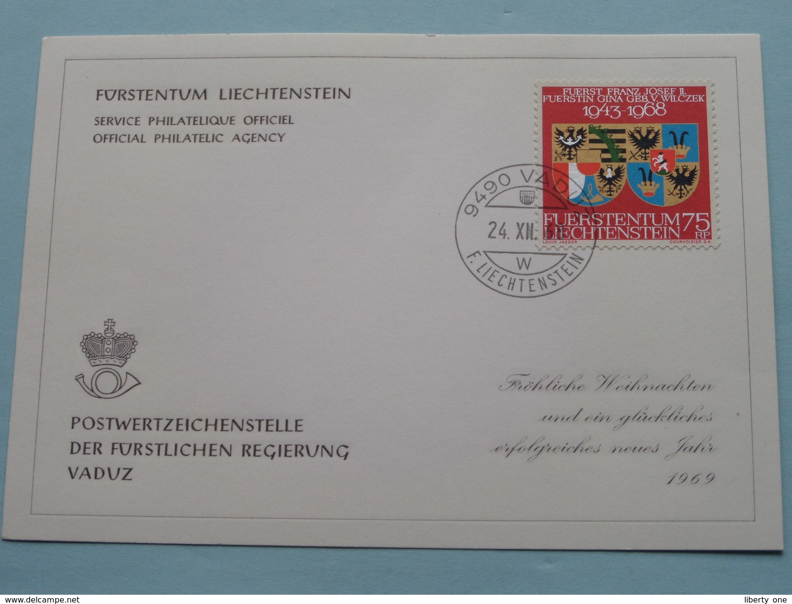 PHILATELIQUE Officiel Furstentum Liechtenstein 1943 - 1968 / Fröhliche 1969 ( Zie Foto ) ! - Lettres & Documents