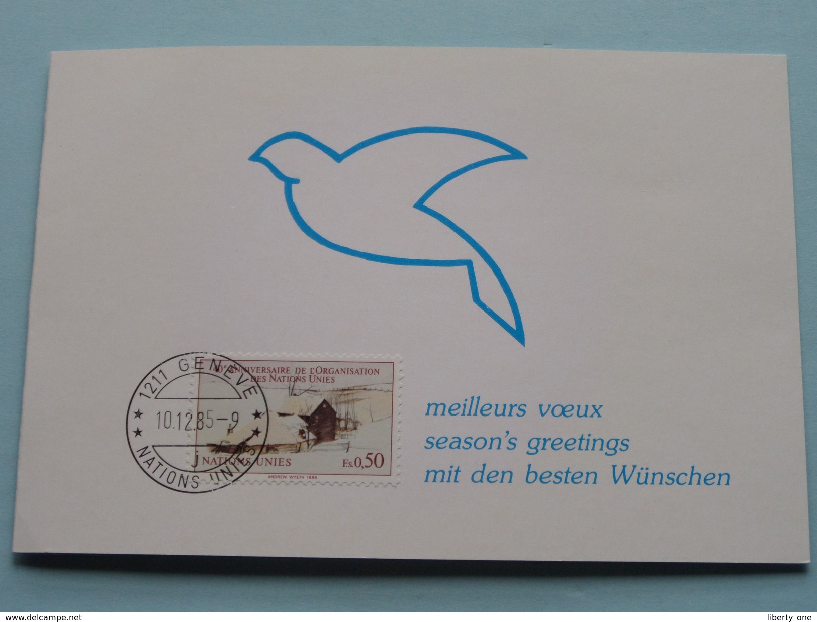 10.12.85 Genève - Nations Unies 40e Anniversaire / Greetings Wünschen ( Zie Foto ) ! - Cartes-Maximum (CM)